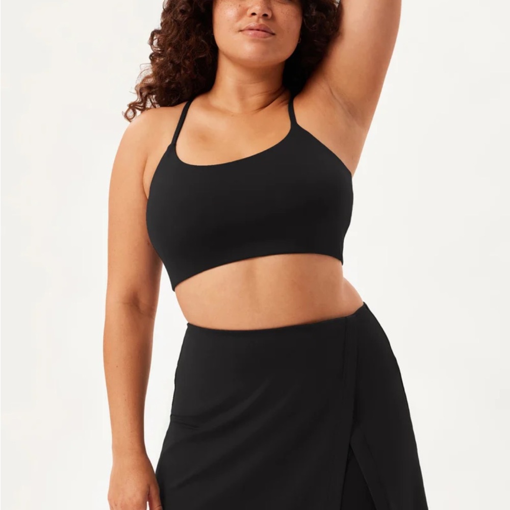 Girlfriend Collective Juliet Strappy Sports Bra lightweight support XXXL Black